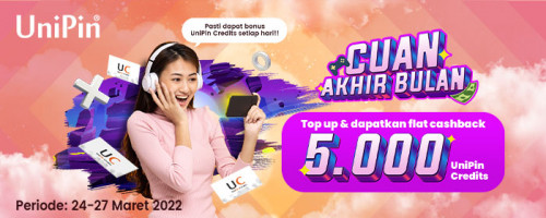 Cuan Akhir Bulan! Pasti Dapat Bonus UniPin Credits Setiap Hari!